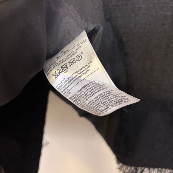 Banana Republic Black Tweed Open Cropped Blazer Jacket 14 - Picture 7 of 8